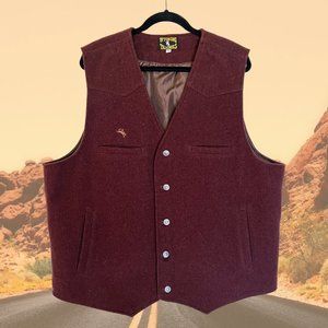 Wyoming Traders Brown Wool Vest Men's XXL